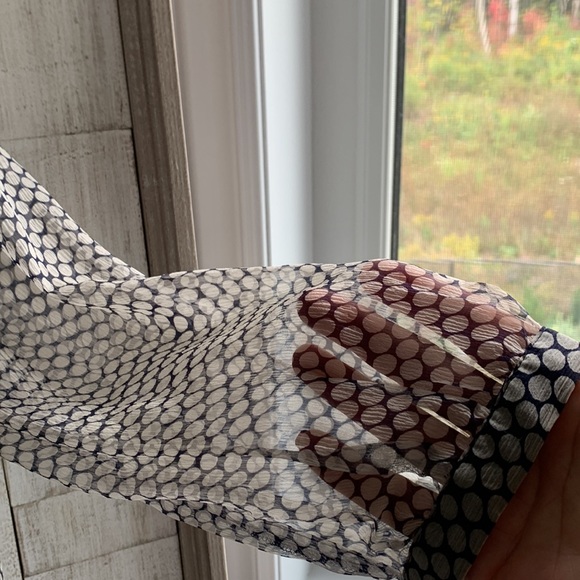 KENAR sheer silk blouse- size Medium - Picture 2 of 8